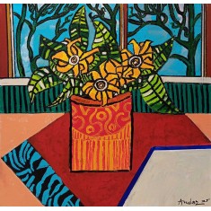 Anwar Maqsood, 24 x 24 Inch, Acrylic on Canvas, AC-AWM-122